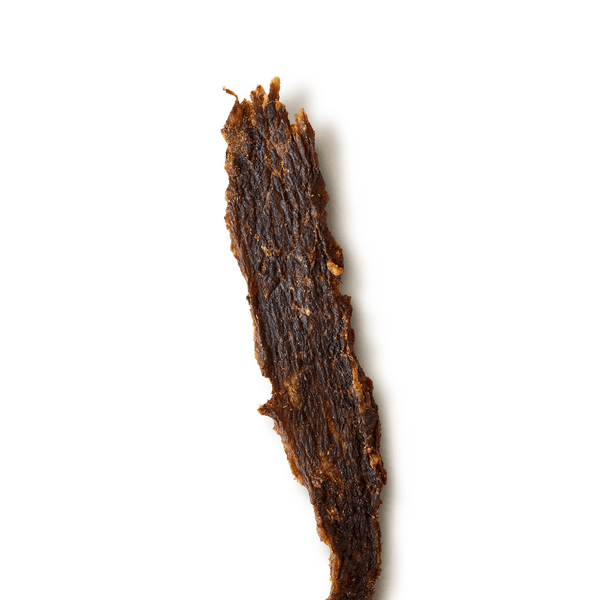 Free floating Chipotle and Roasted Garlic Beef Jerky Piece 
