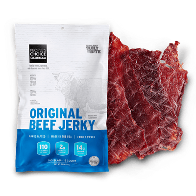 Package of Original Beef Jerky with visible branding on a white background