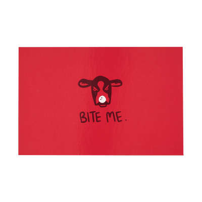 Front of Bite Me Holiday Card