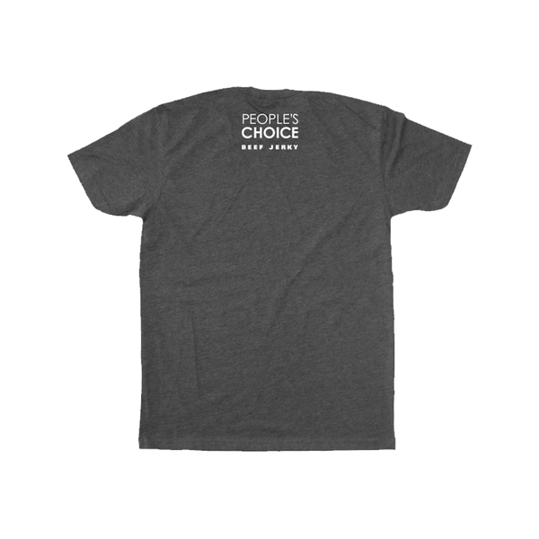 Back of EST '29 DTLA People's Choice Beef Jerky T-Shirt
