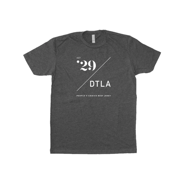 Front of EST '29 DTLA People's Choice Beef Jerky T-Shirt